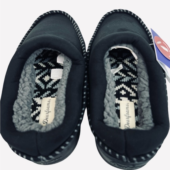 Dearfoams Thompson Memory Foam Indoor Outdoor Clog Slipper Black Size S (7-8) - Picture 6 of 9